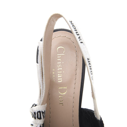 Christian Dior Technical Canvas Ribbon J Adior Slingback 65mm Pumps 35.5 Black 6 of 8