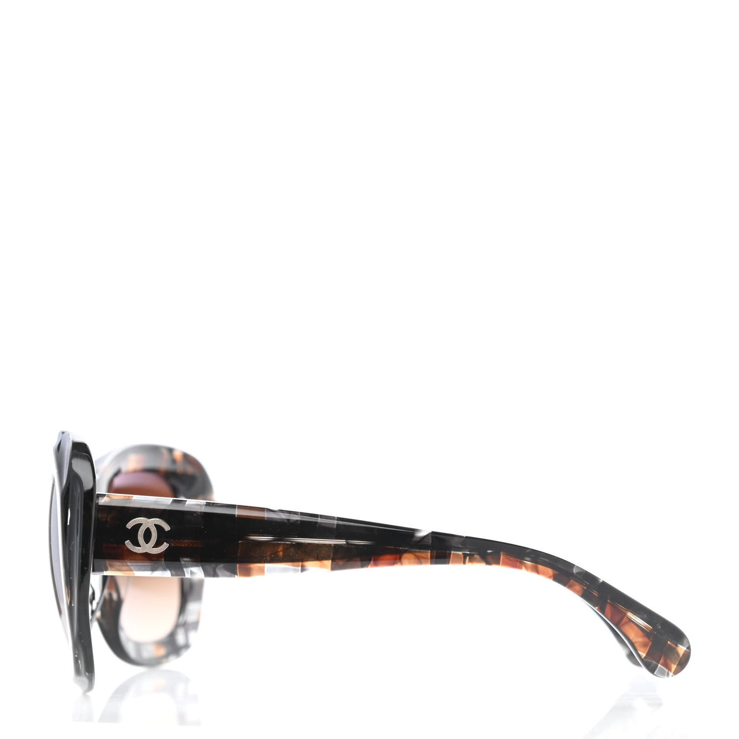 Acetate Square Plaid Frame Sunglasses 5324 Grey