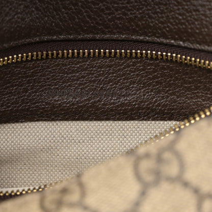 Gucci GG Supreme Monogram Textured Dollar Calfskin Blondie Chain Shoulder Flap Bag Beige Ebony New Acero 7 of 10