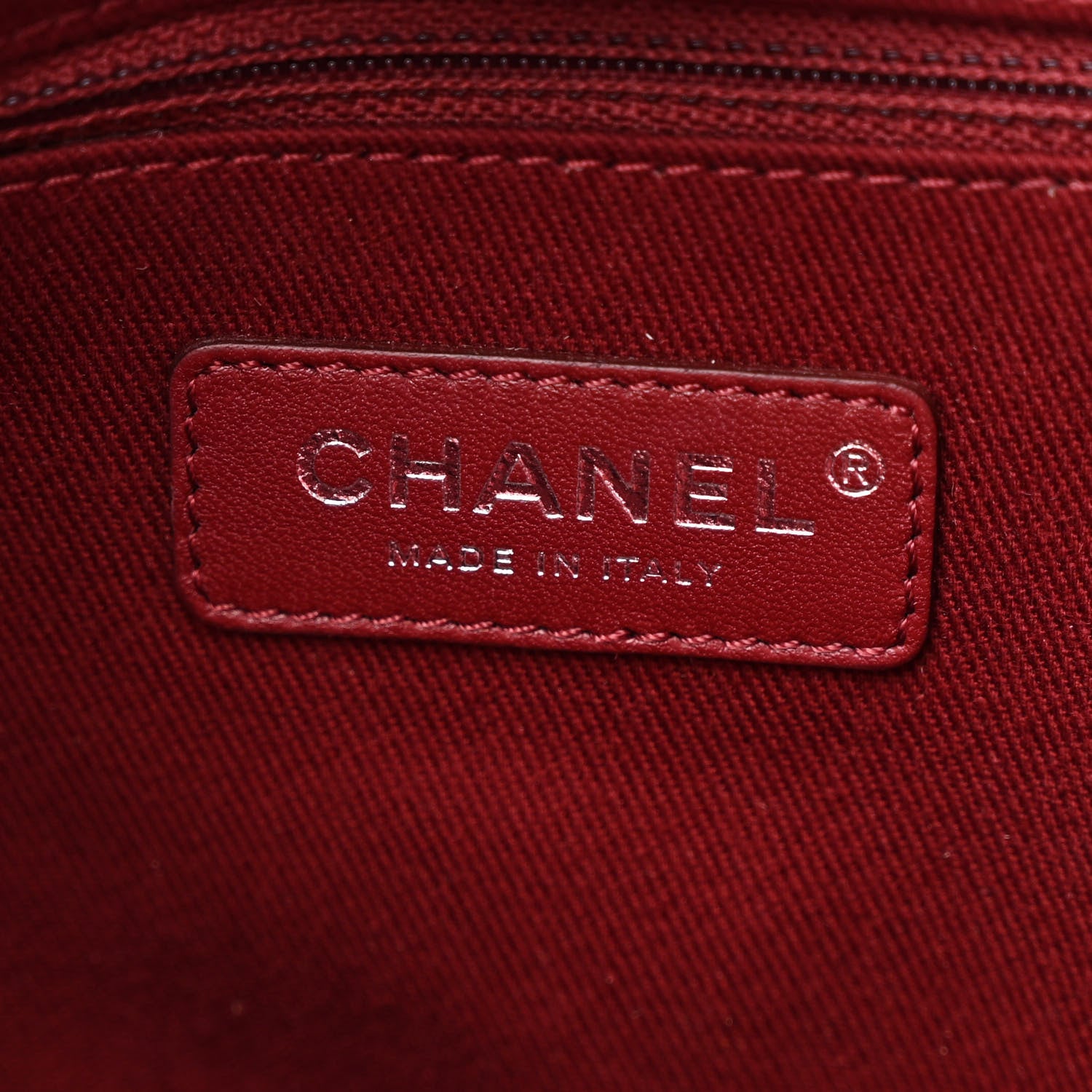Chanel Canvas Small Deauville Tote Red 6 of 10