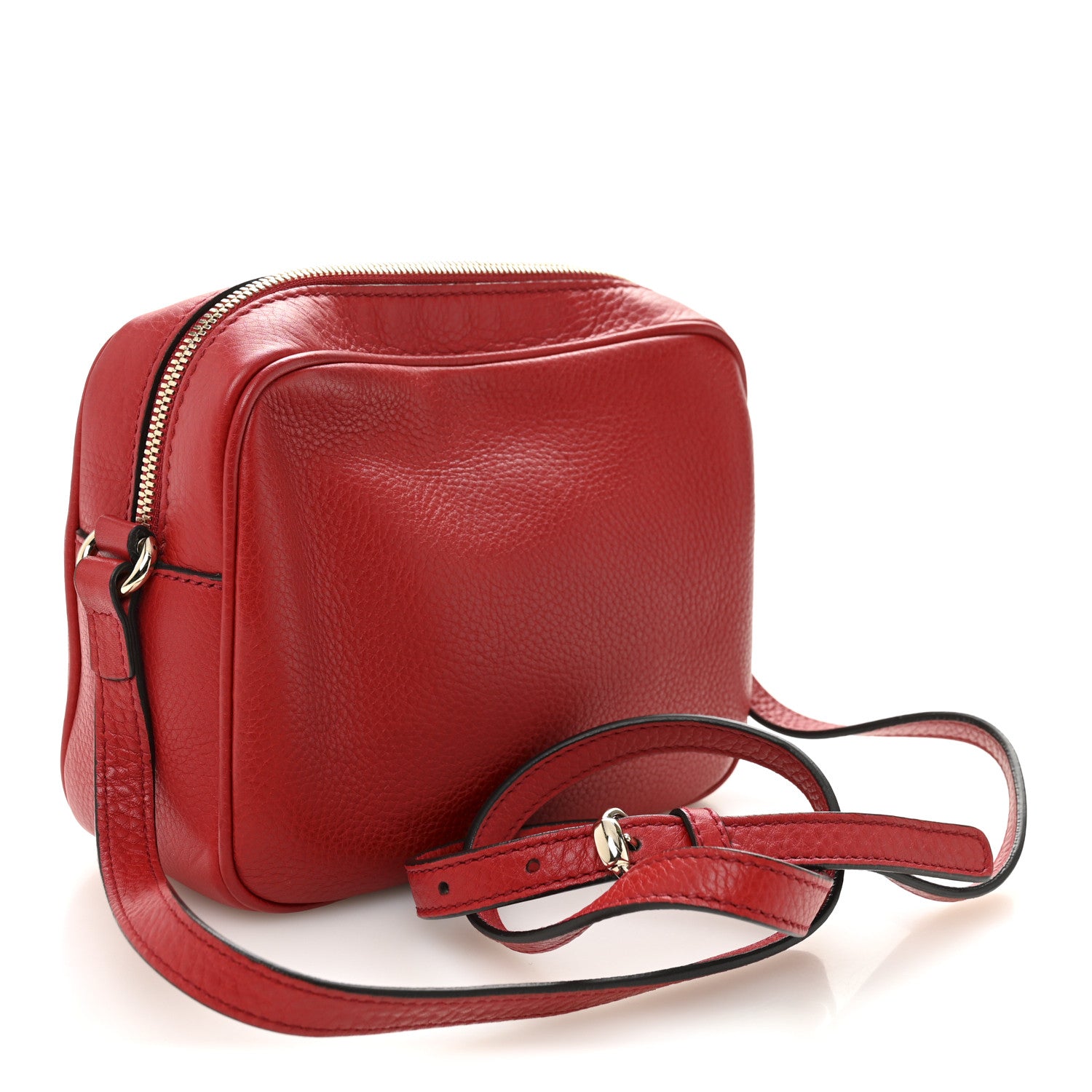 Gucci Pebbled Calfskin Small Soho Disco Bag Tabasco Red 3 of 10