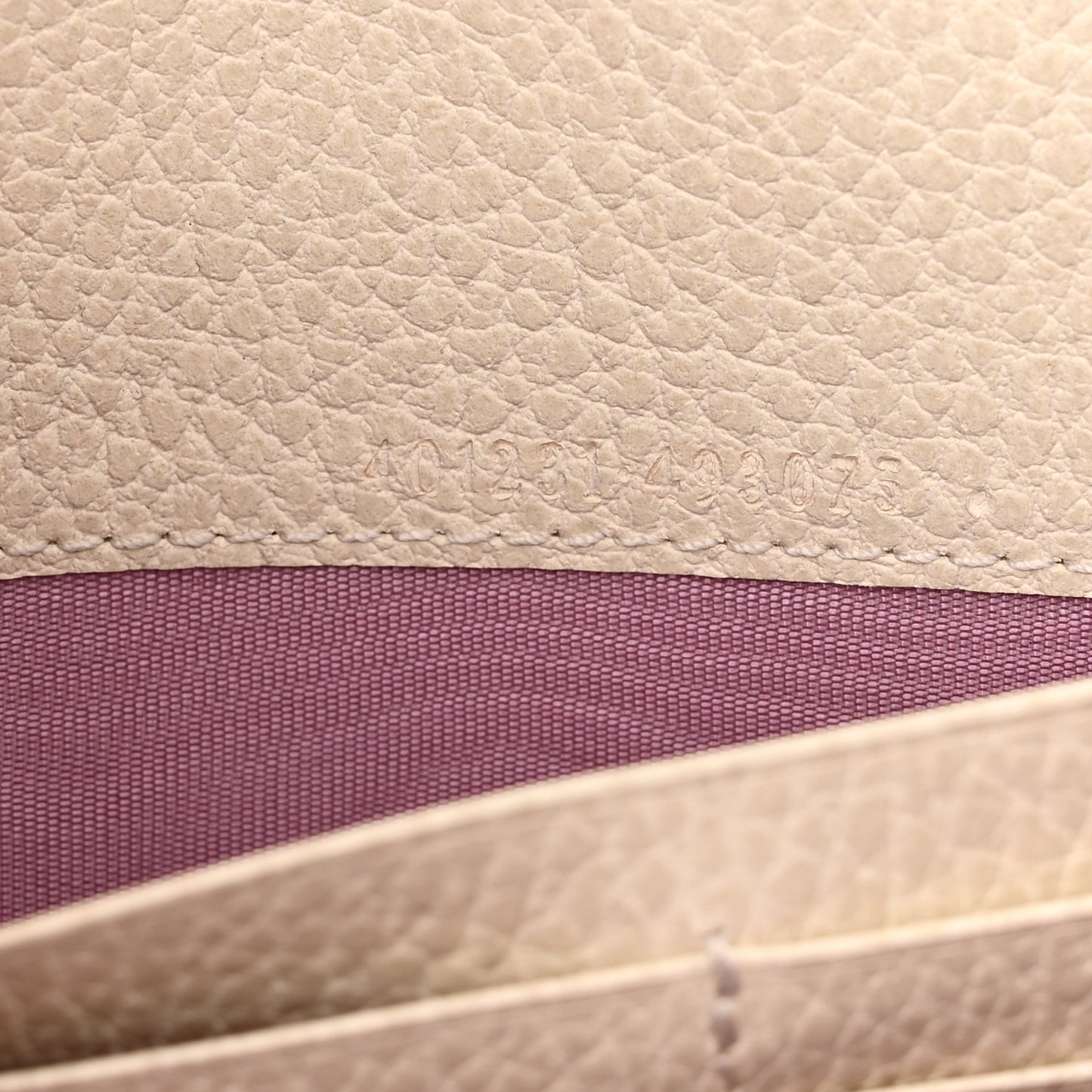 Dollar Calfskin Mini Dionysus Chain Wallet Mystic White