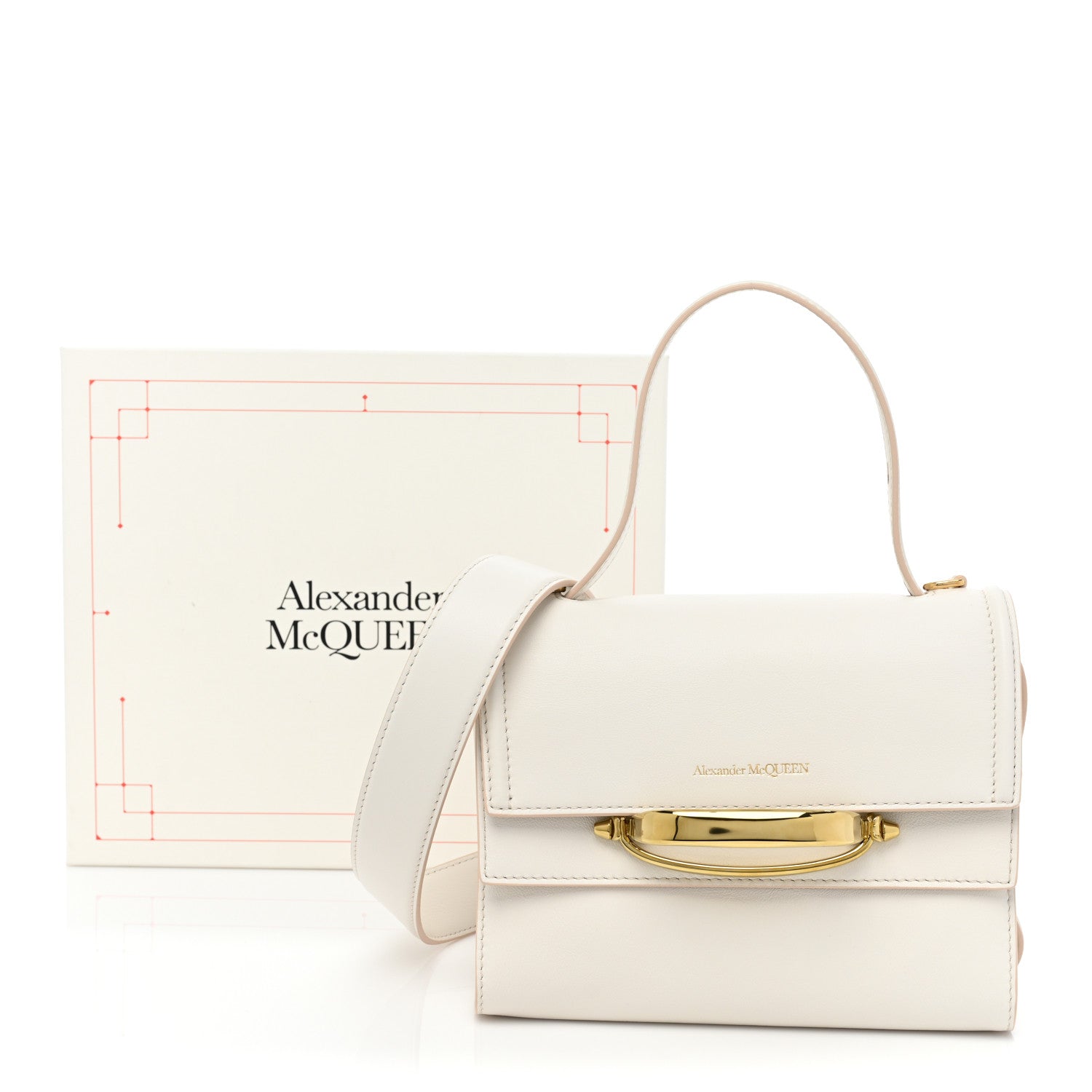 Alexander McQueen Calfskin The Small Story Bag Deep Ivory 10 of 10