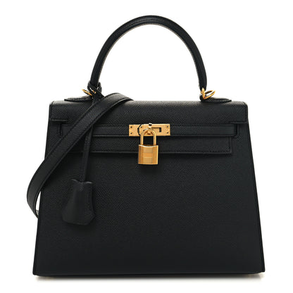 Hermes Epsom Kelly Sellier 25 Black 1 of 11