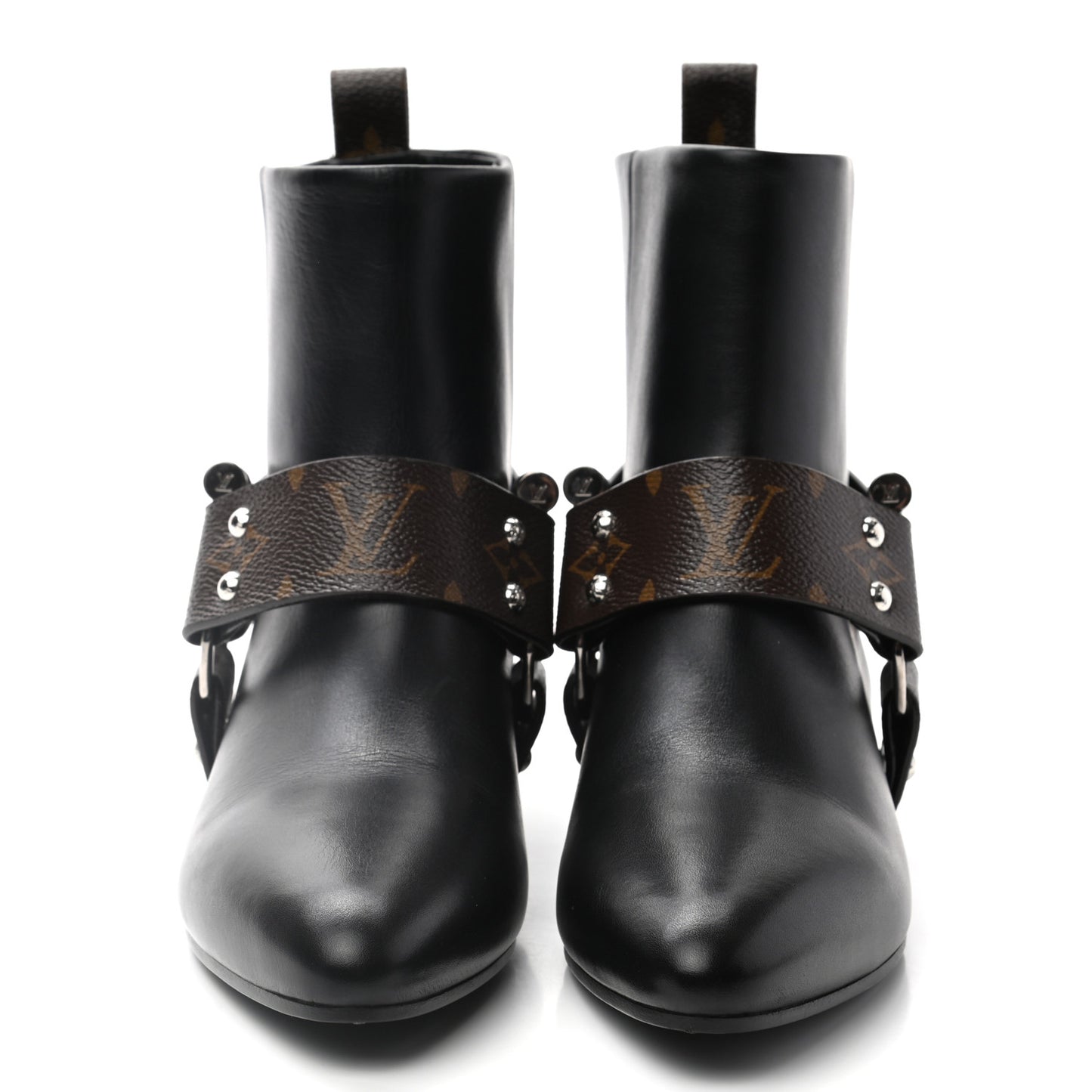 Calfskin Monogram Rhapsody Ankle Boots 37.5 Black