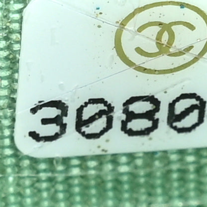 Chanel Lambskin Quilted Zirconium Wallet On Chain WOC Light Green 8 of 11