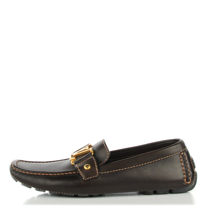 Louis Vuitton Leather Monte Carlo Loafers 6 Cacao Brown 1 of 8