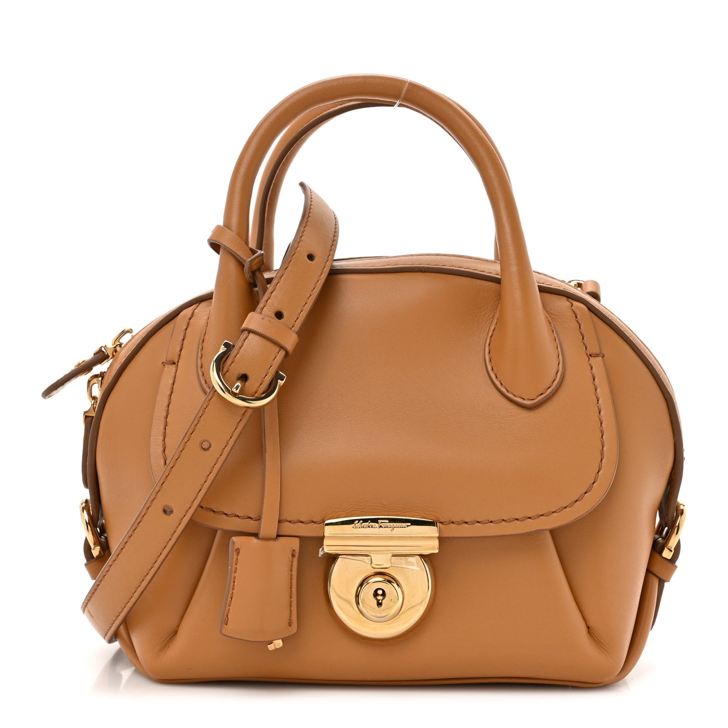 Calfskin Small Fiamma Bag Brown