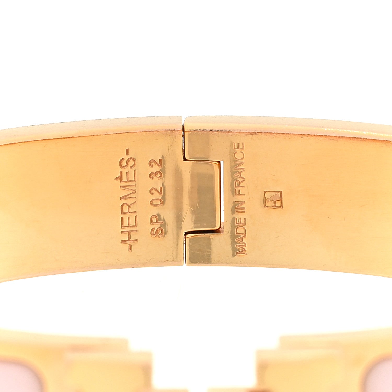 Hermes Enamel Narrow Clic Clac H Bracelet PM Rose Candeur 3 of 3