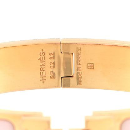Hermes Enamel Narrow Clic Clac H Bracelet PM Rose Candeur 3 of 3