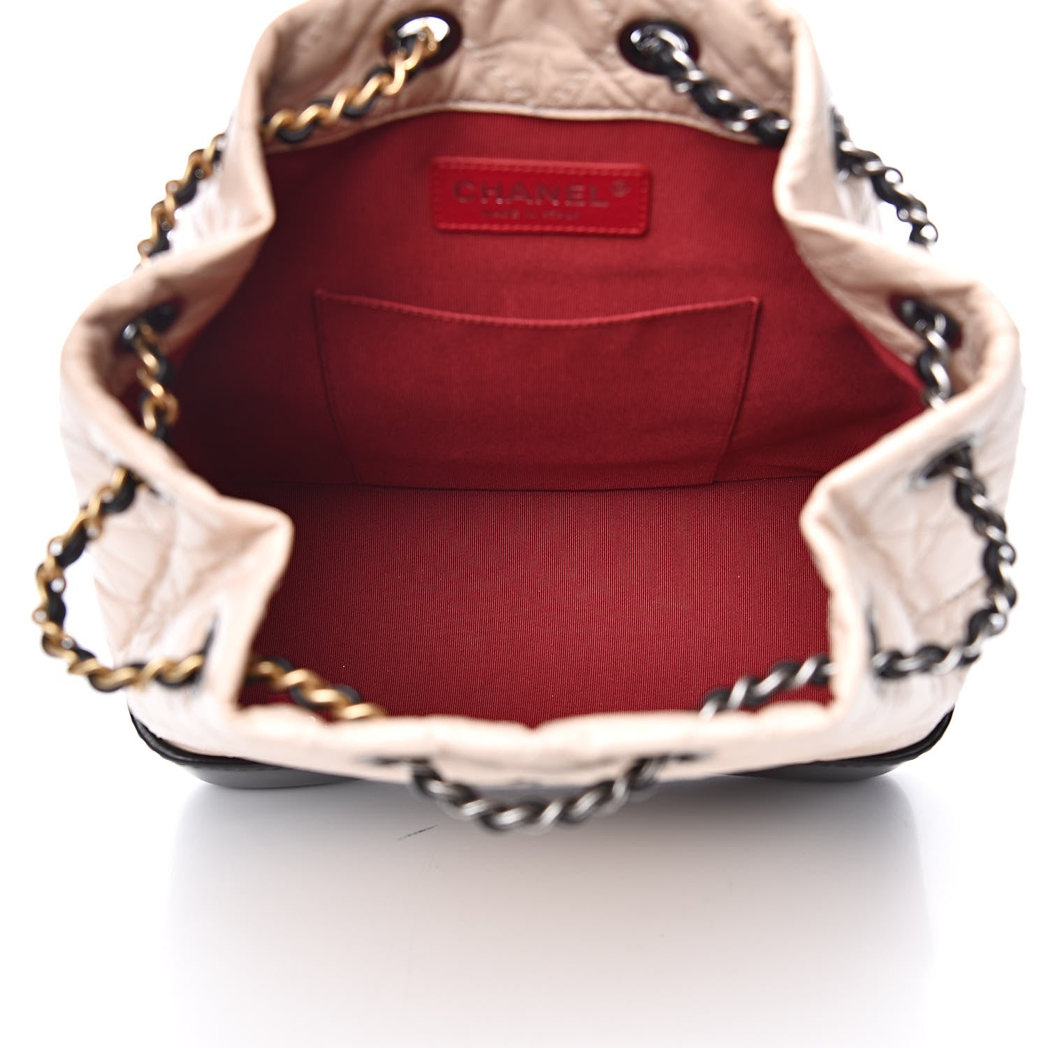 Chanel Aged Calfskin Quilted Small Gabrielle Backpack Beige Black 5 of 11