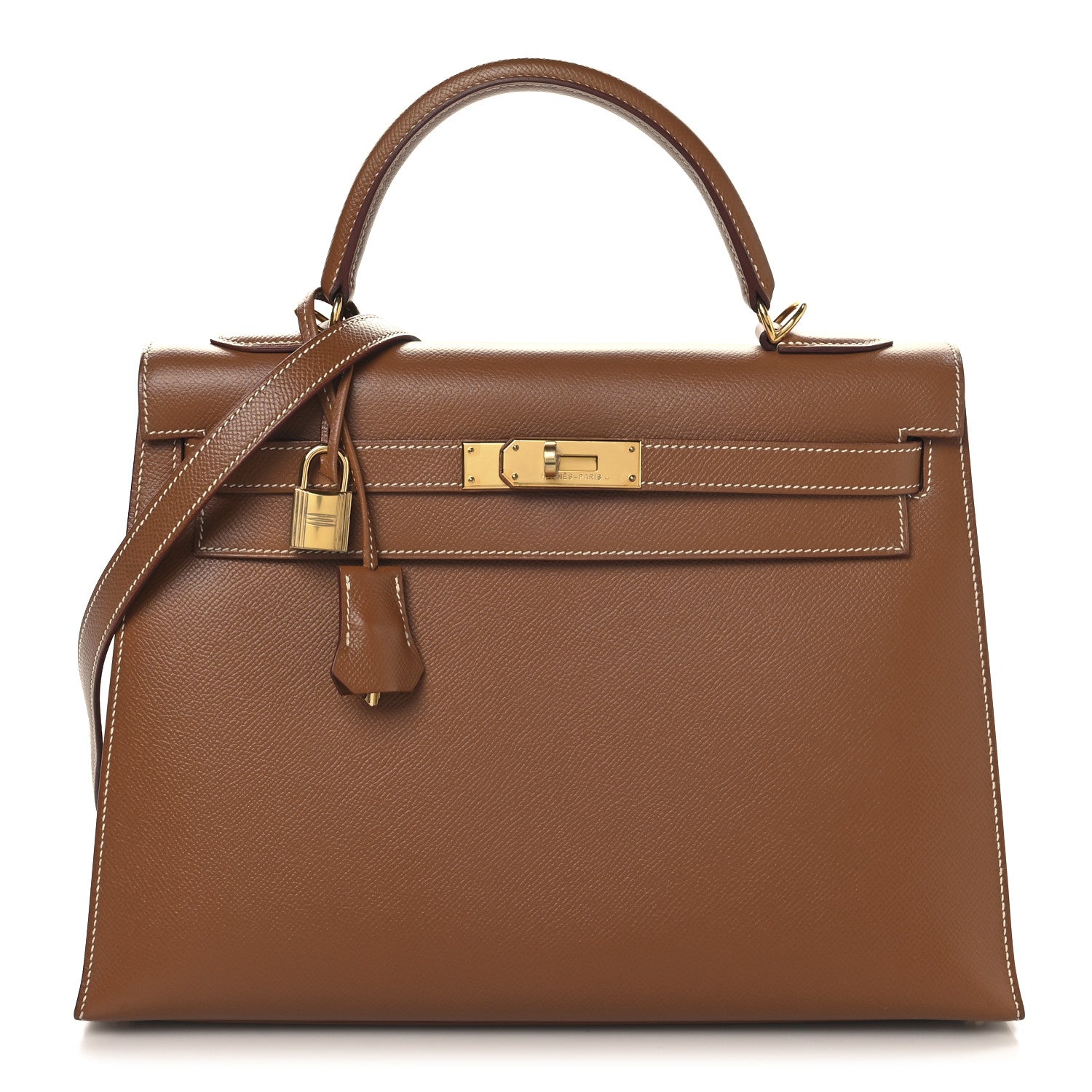 Hermes Courchevel Kelly Sellier 32 Gold 1 of 12