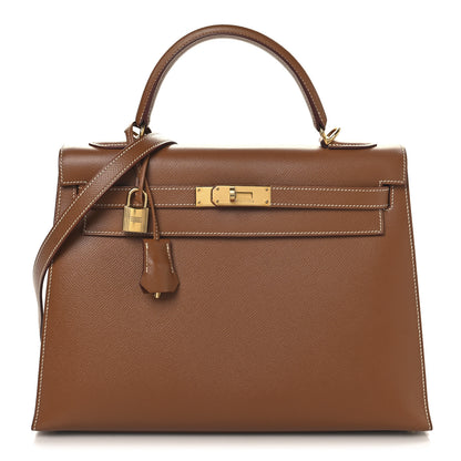 Hermes Courchevel Kelly Sellier 32 Gold 1 of 12