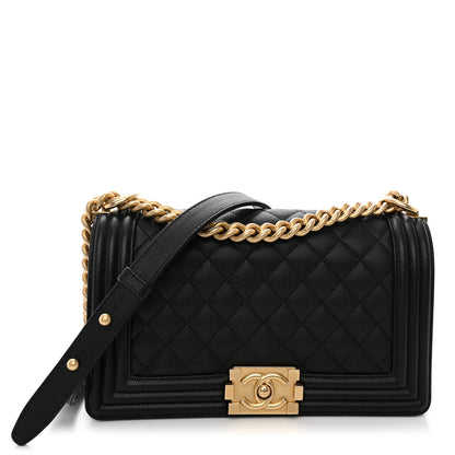 Chanel Caviar Quilted Medium Boy Flap Black 2 of 12