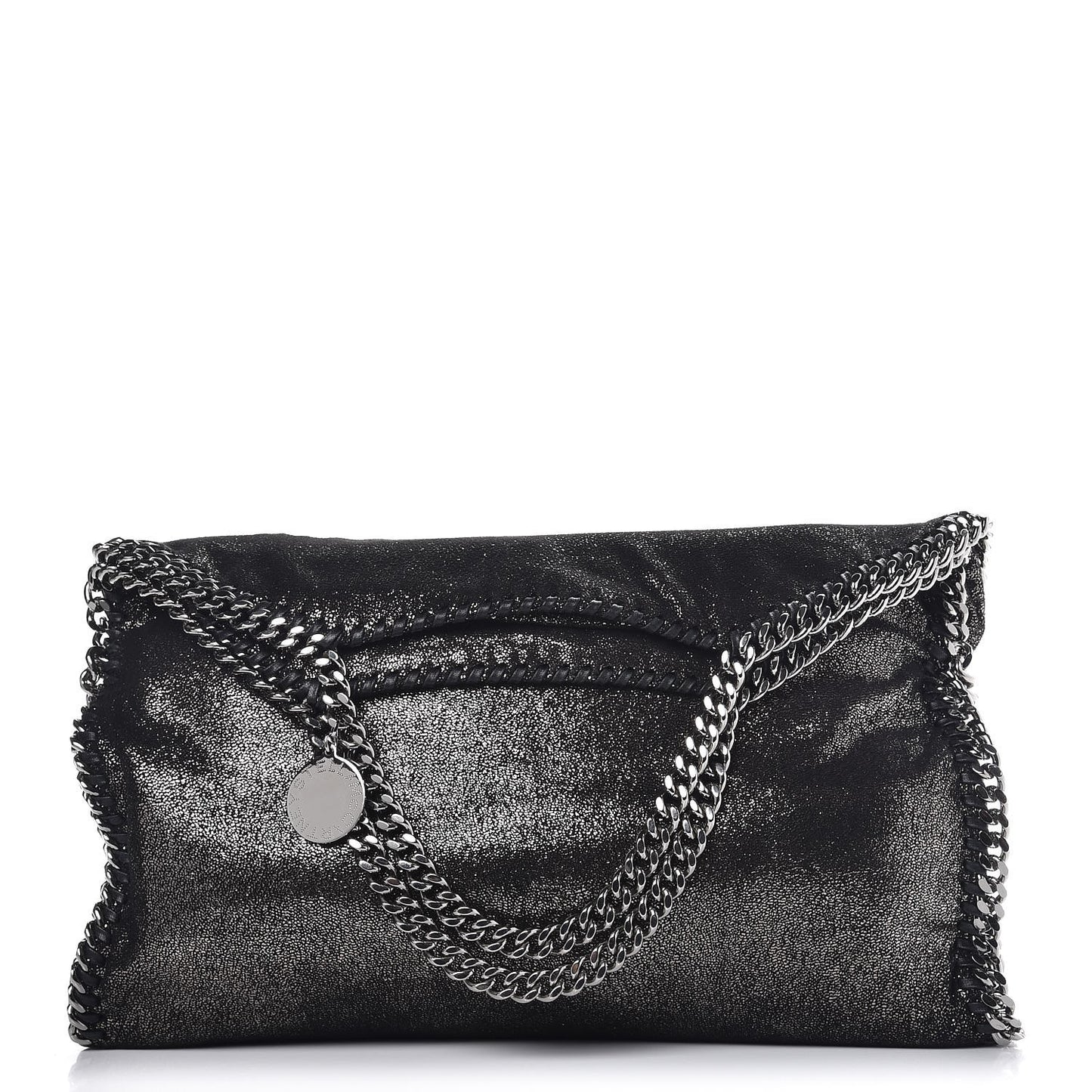 Shaggy Deer Falabella Fold Over Tote Ruthenium