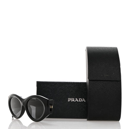 Prada Acetate Oval Symbole Sunglasses SPR 20Z Black 8 of 8