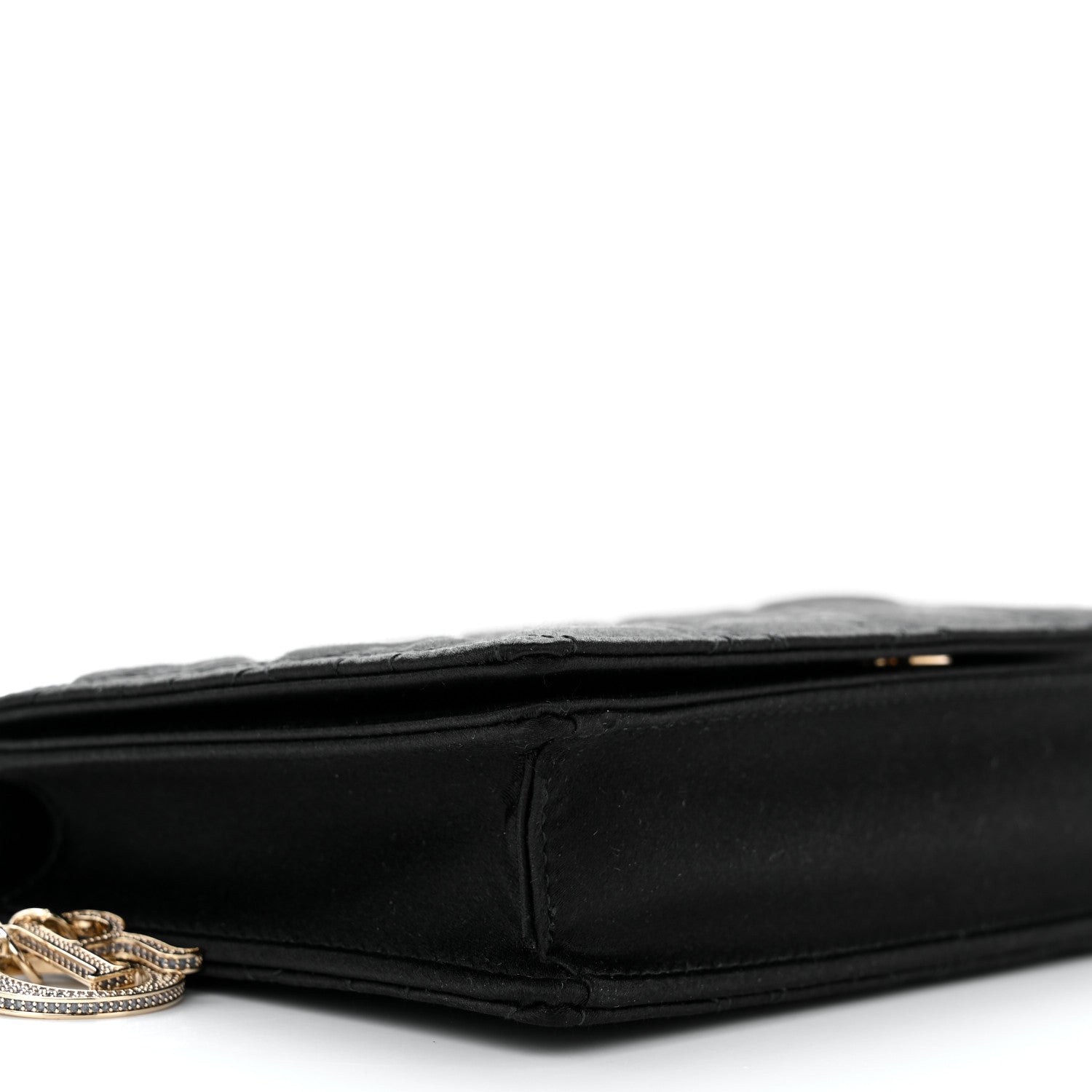 Christian Dior Satin Cannage Lady Dior Clutch Black 10 of 11
