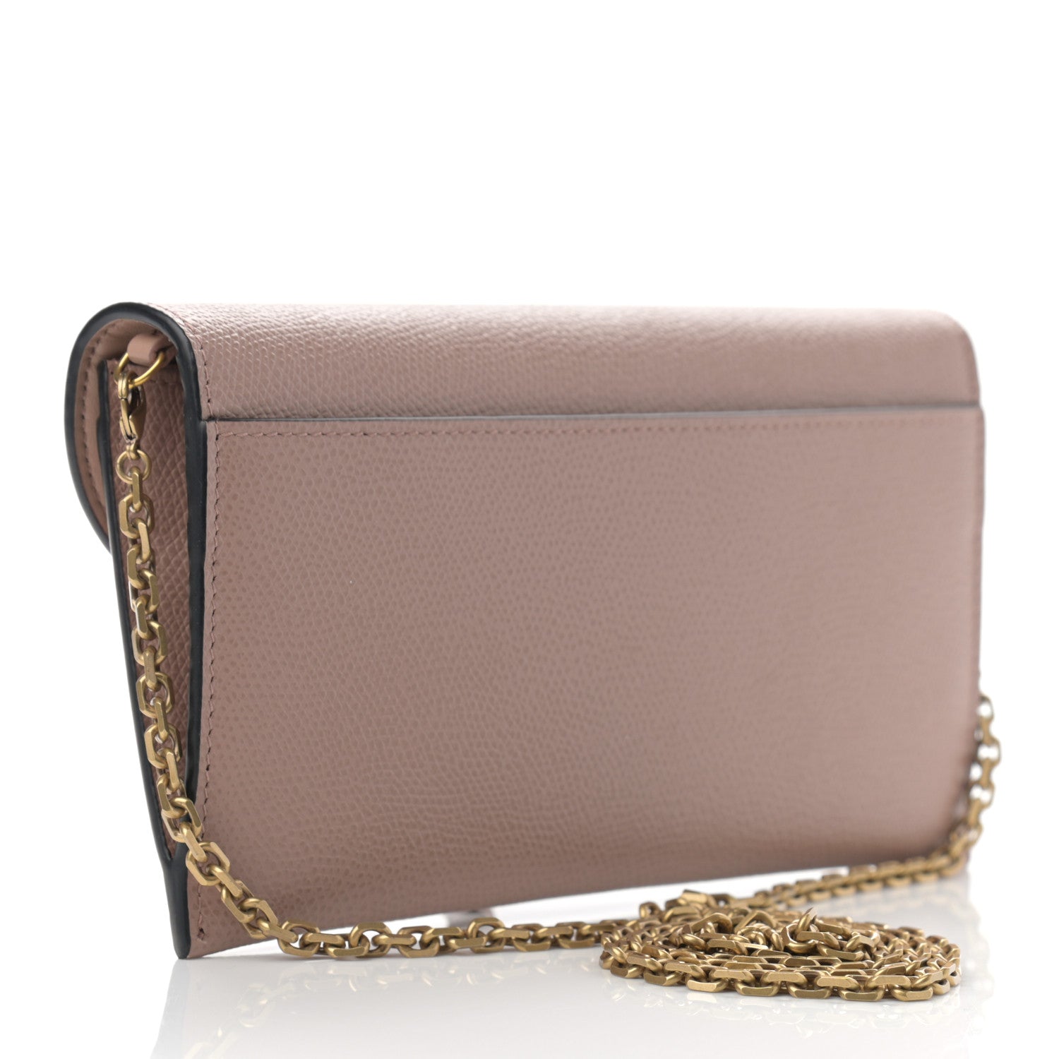 Christian Dior Grained Calfskin Saddle Chain Wallet Pouch Fard 3 of 11