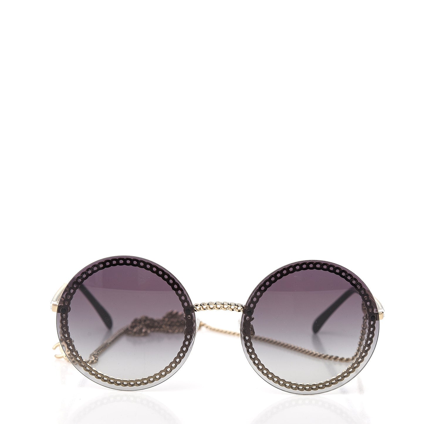 Round Chain Sunglasses 4245 Gold