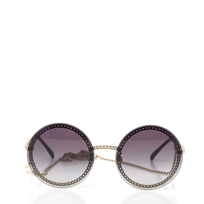 Chanel Round Chain Sunglasses 4245 Gold 2 of 6