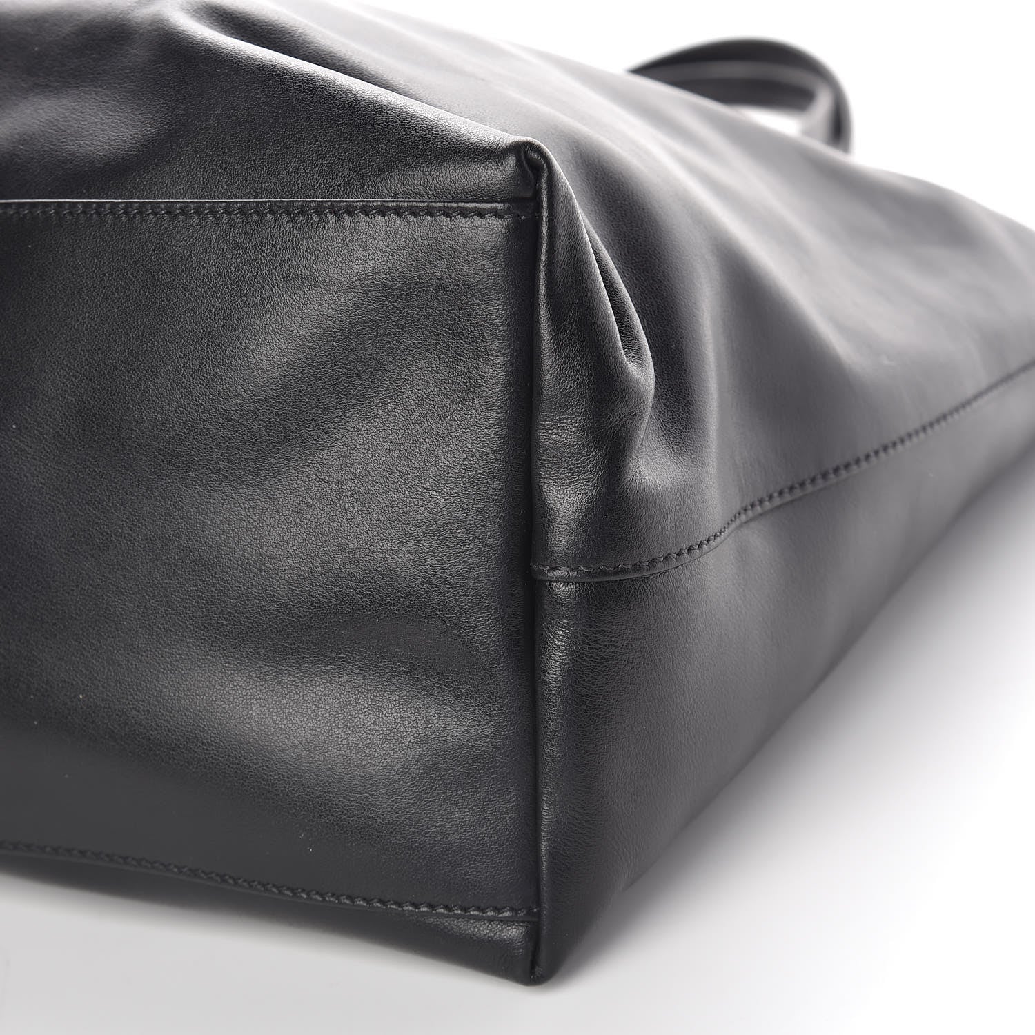 Prada Soft Calfskin Shopping Tote Black Fuoco 10 of 10