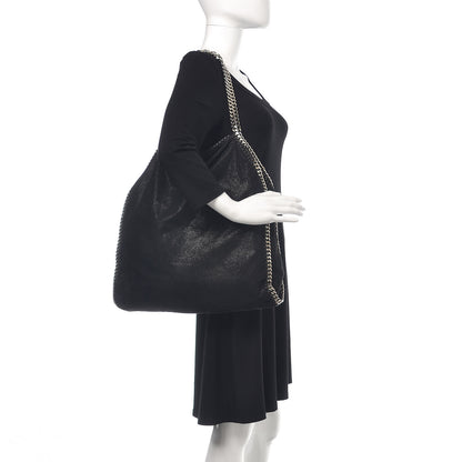 Stella McCartney Shaggy Deer Big Falabella Tote Black 2 of 8