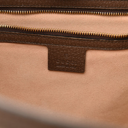 Gucci GG Supreme Monogram Textured Calfskin Web Medium Ophidia Shopping Tote Beige Ebony New Acero 6 of 12