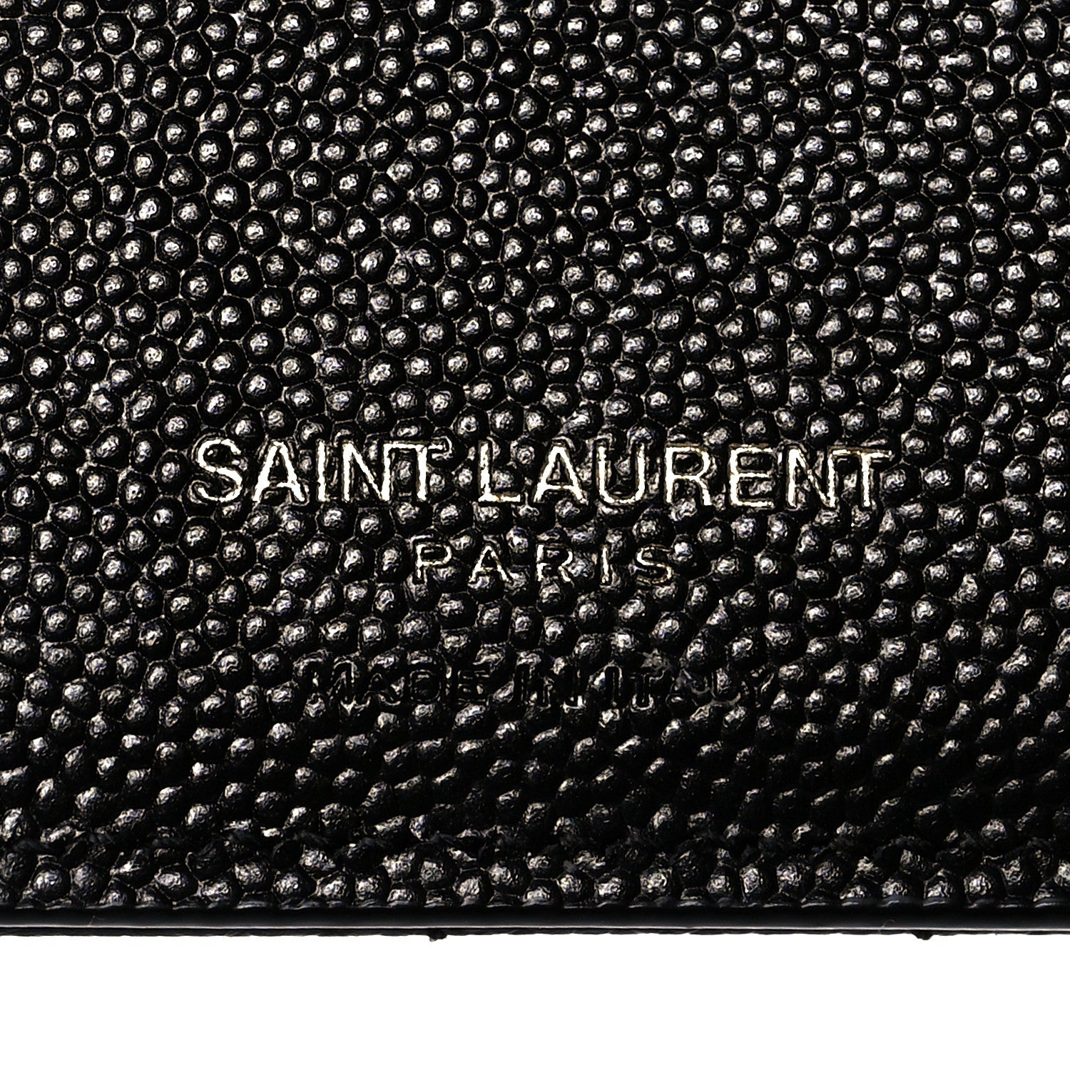 Saint Laurent Grain De Poudre Matelasse Chevron Monogram Zipped Two-Part Wallet Black 7 of 8