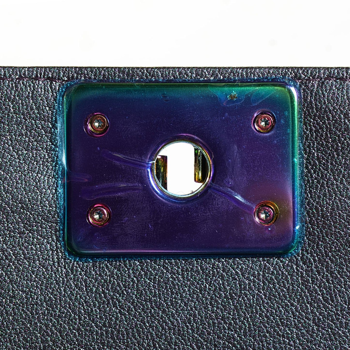 Iridescent Goatskin Quilted Small Boy with Iridescent Ruthenium Purple