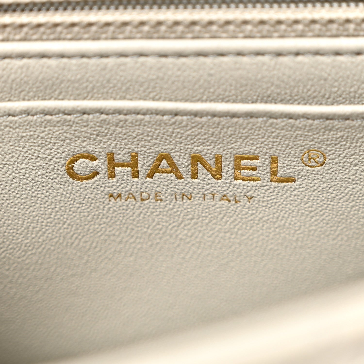 Chanel Lambskin Quilted Mini Rectangular Flap Grey 6 of 10