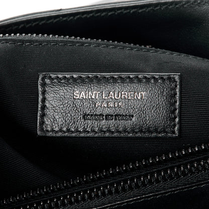 Saint Laurent Calfskin Y Quilted Monogram Monochrome Medium Loulou Chain Satchel Black 7 of 12