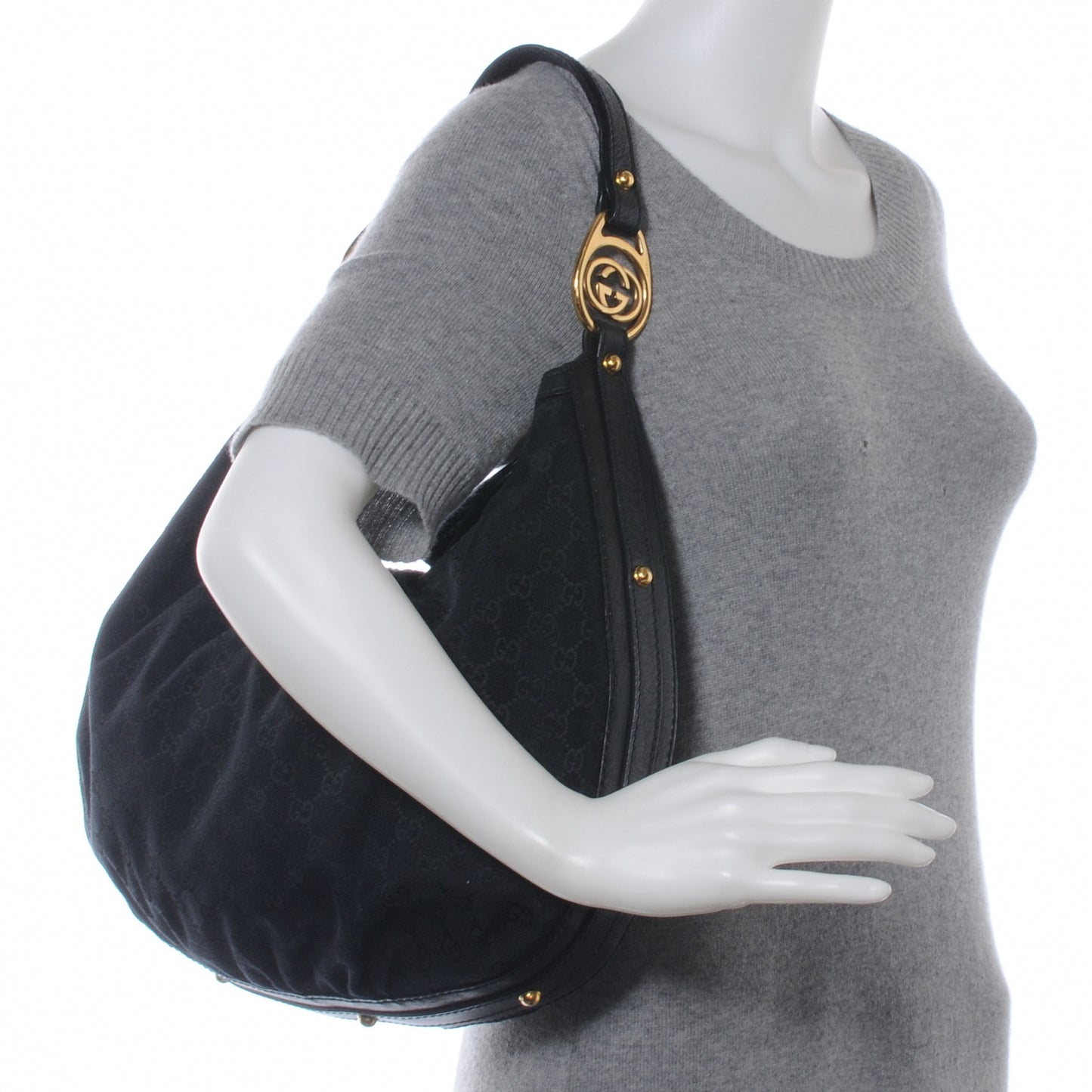 Monogram Medium Interlocking Tote Black