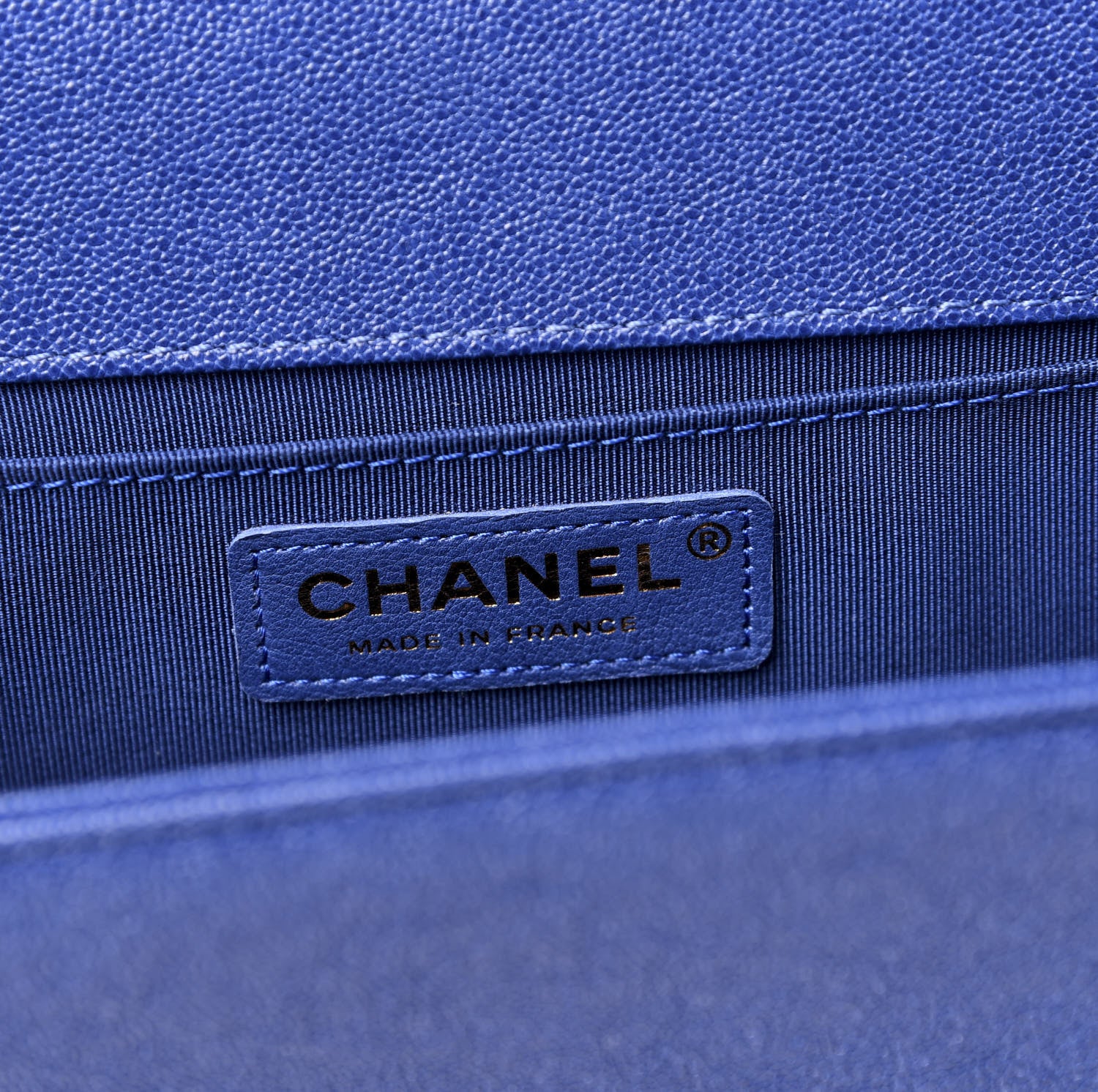 Chanel Caviar Quilted Medium Boy Flap Blue 5 of 8