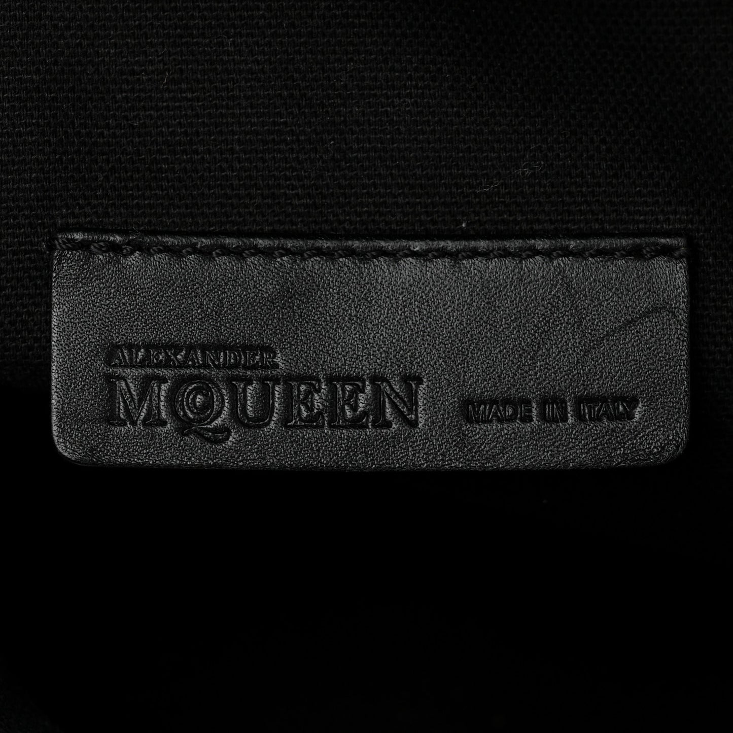 Calfskin Studded Padlock Backpack Black
