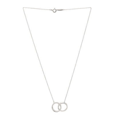 Tiffany Sterling Silver 1837 Interlocking Circles Pendant Necklace 3 of 6