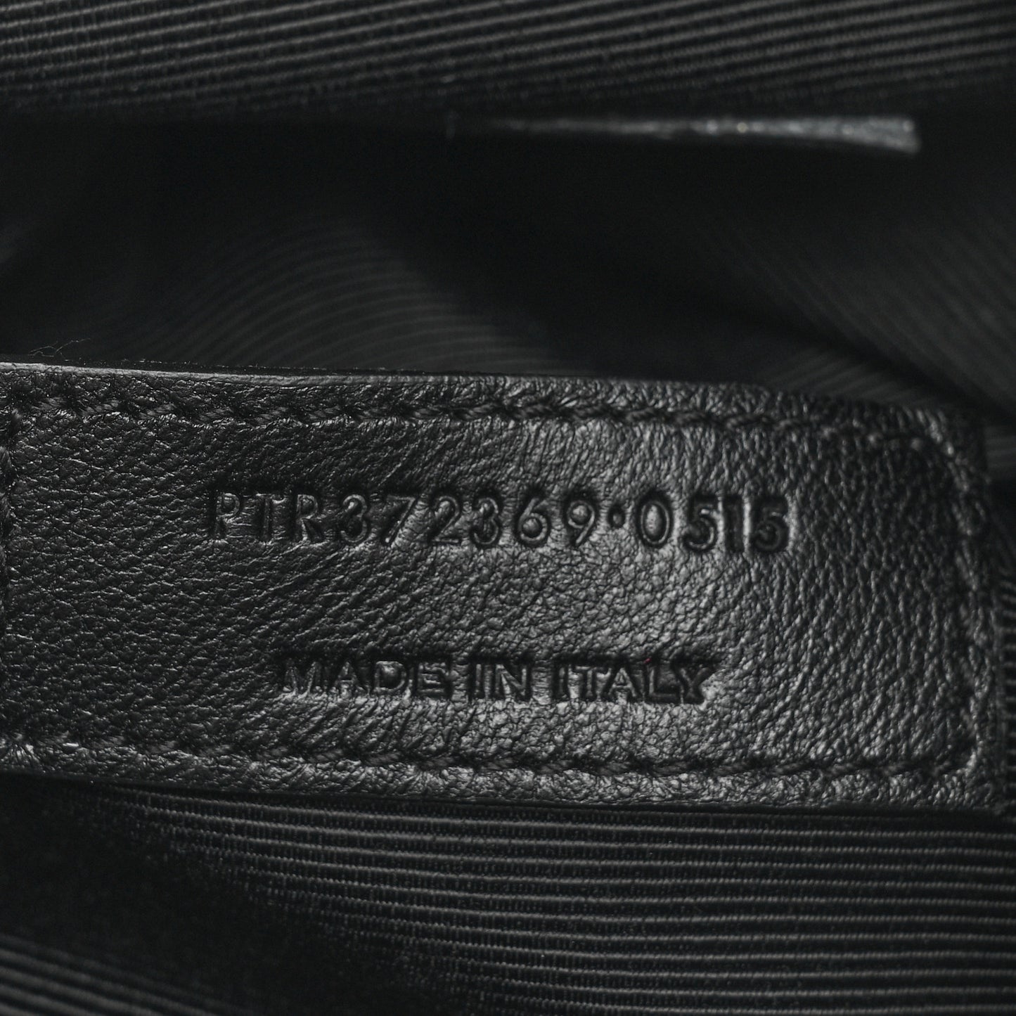 Calfskin Fringe Small Monogram Bucket Bag Black