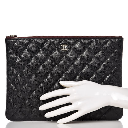 Chanel Caviar Quilted Medium Cosmetic Case Black 2 of 8