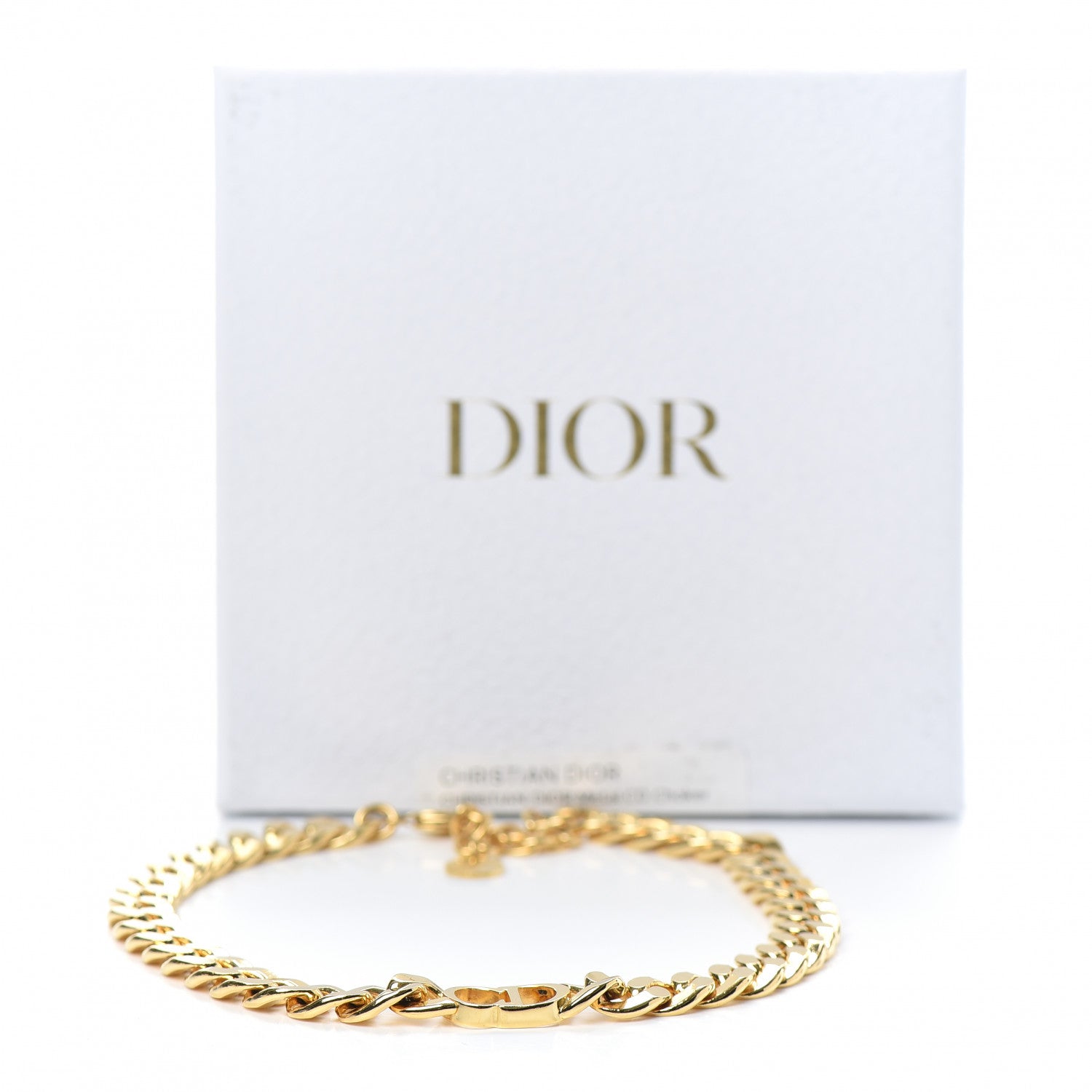 Christian Dior Metal Danseuse Etoile Chain Choker Necklace Gold 5 of 5