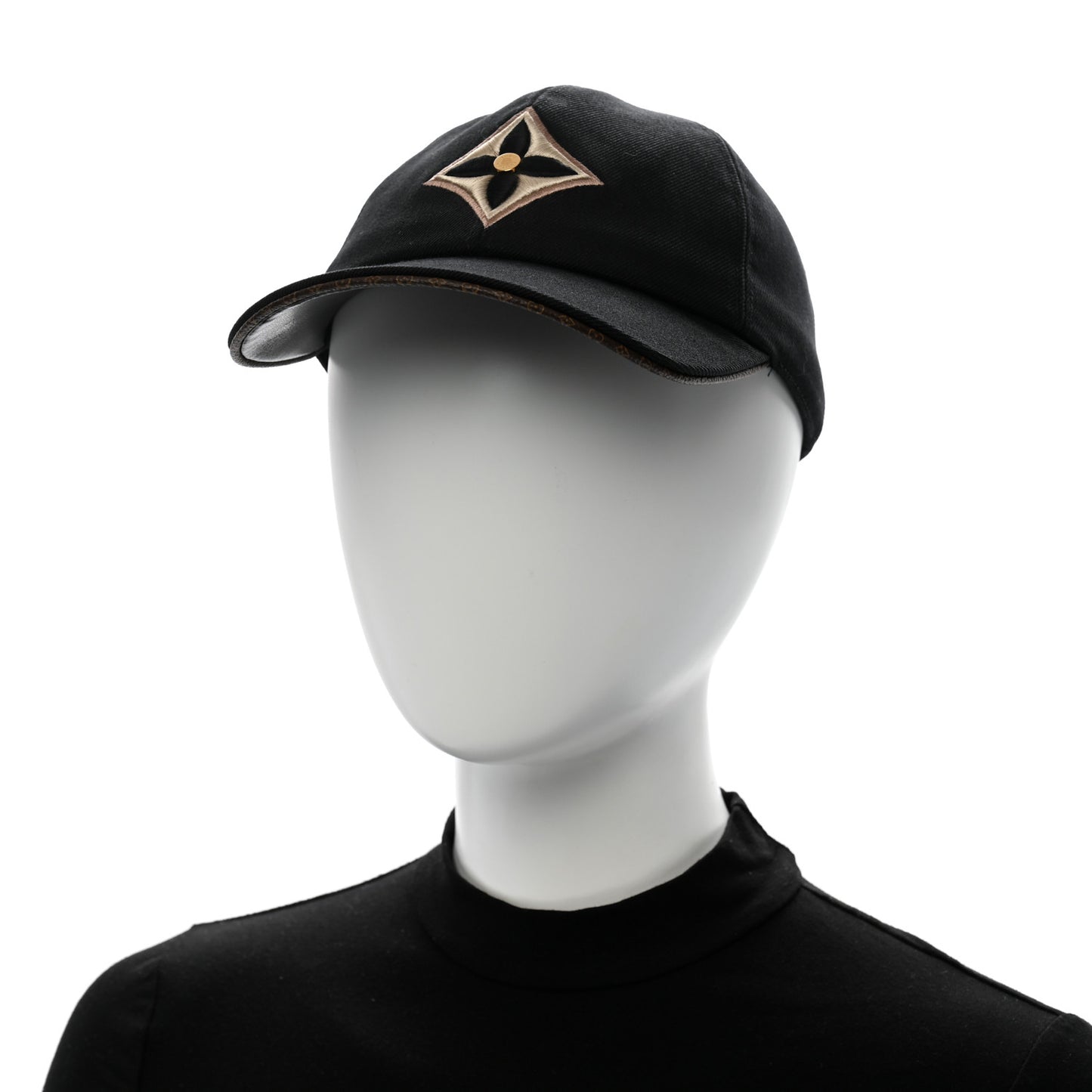 Monogram Cotton Jacquard Embroidered LV Day Cap  Black