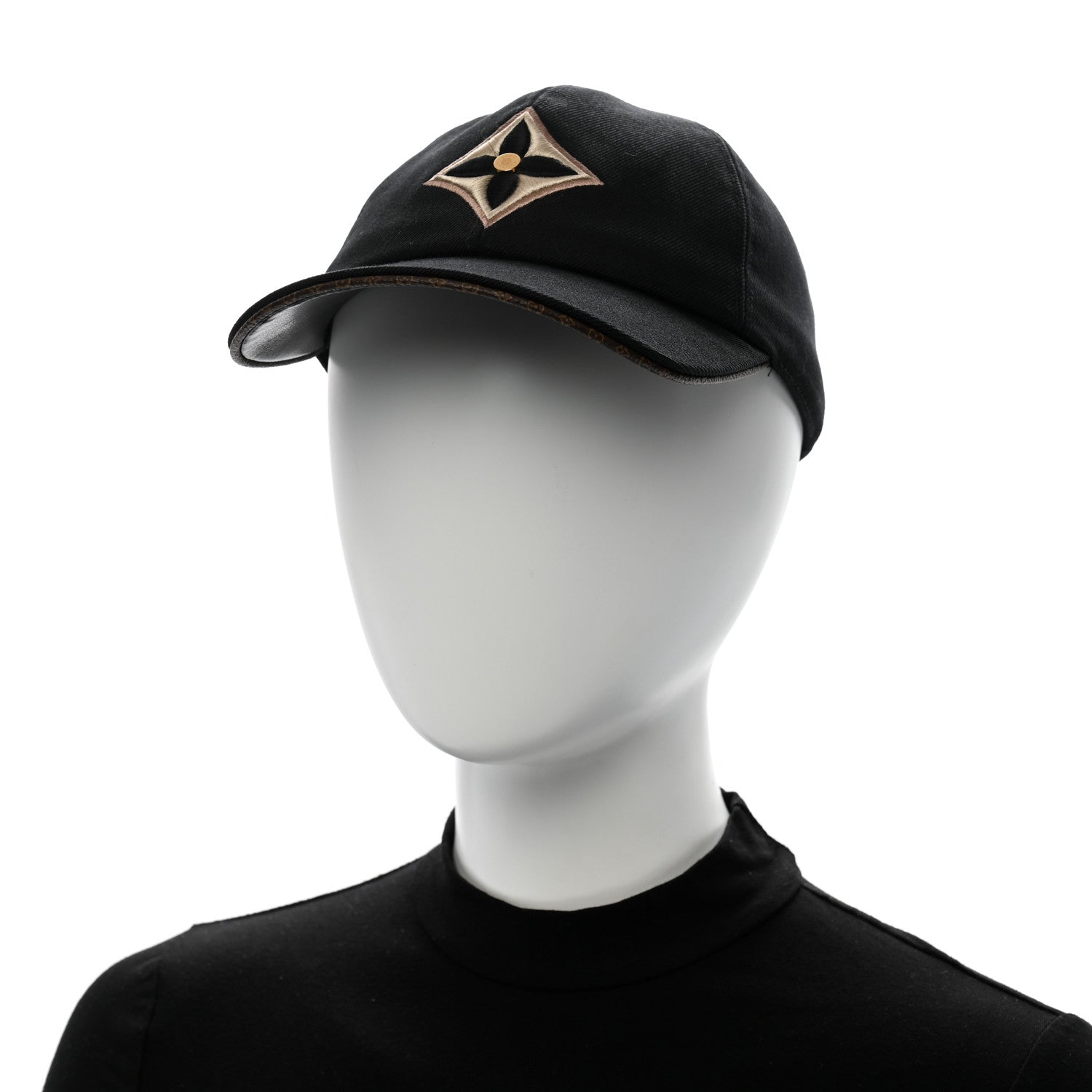 Louis Vuitton Monogram Cotton Jacquard Embroidered LV Day Cap  Black 2 of 10