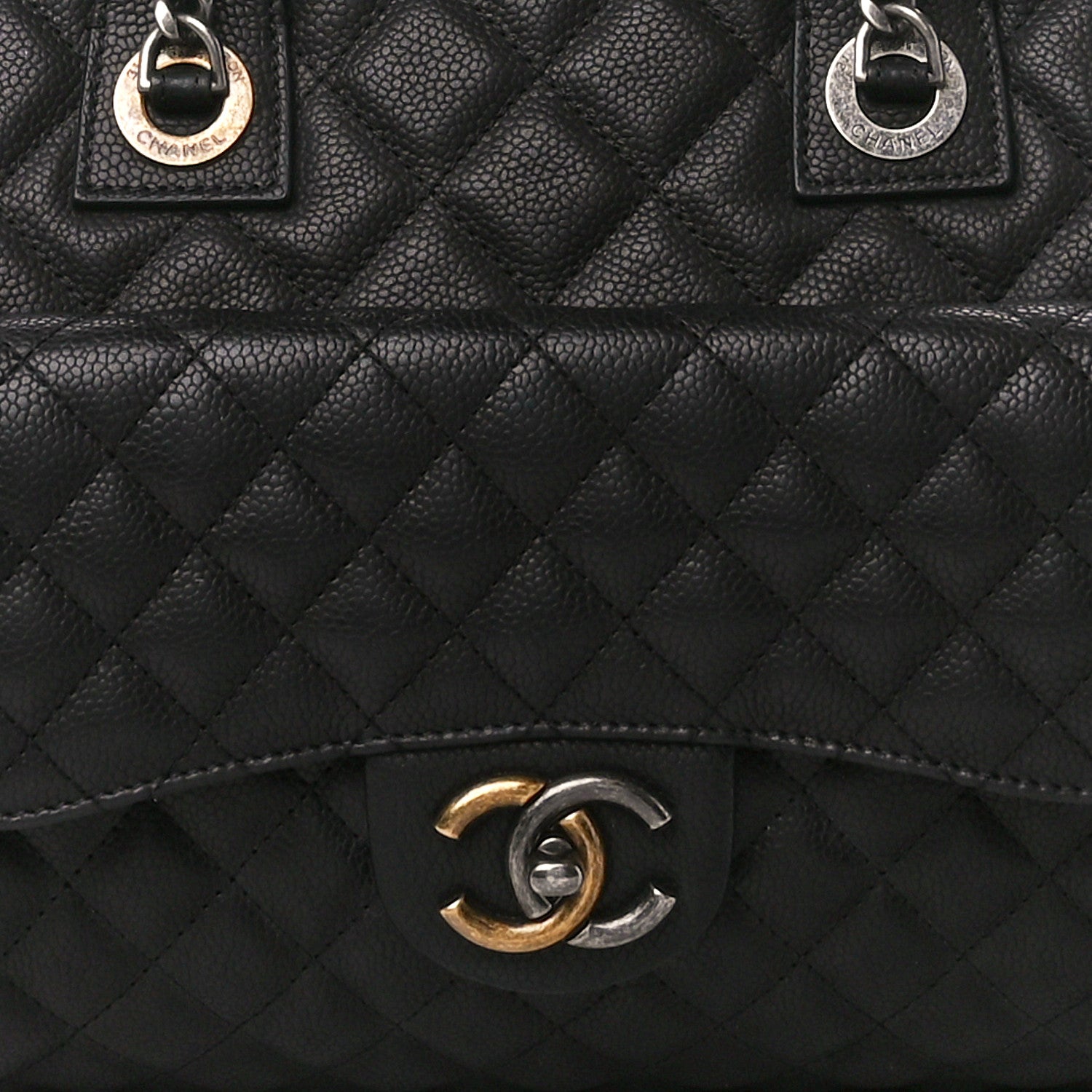 Chanel Caviar Quilted Large Casual Pocket Tote Black 8 of 13