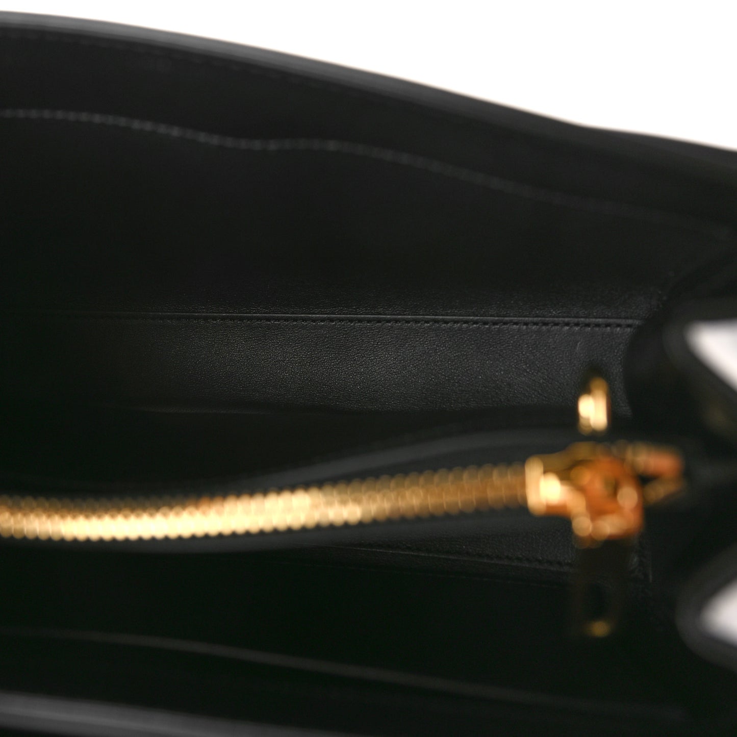 Satinated Calfskin Small 16 Top Handle Bag Black