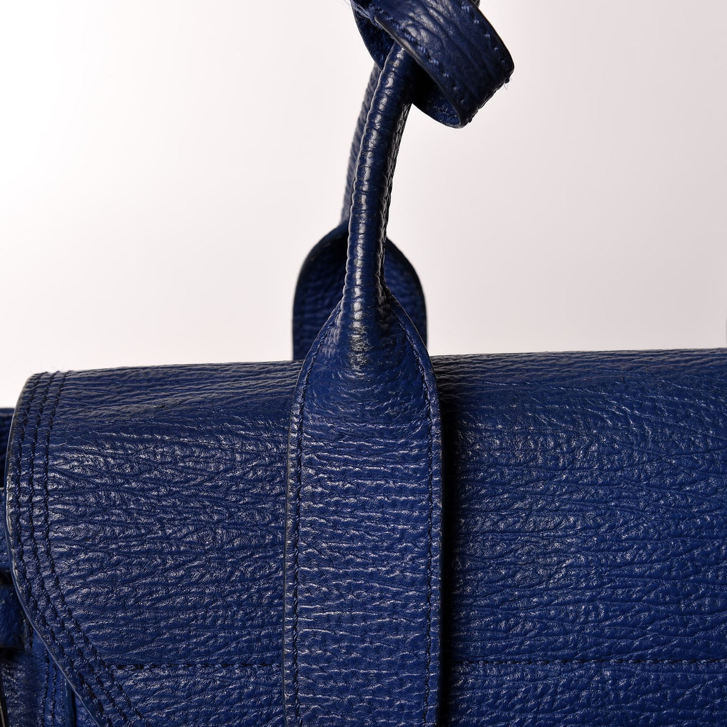3.1 Textured Calfskin Large Pashli Satchel Cobalt