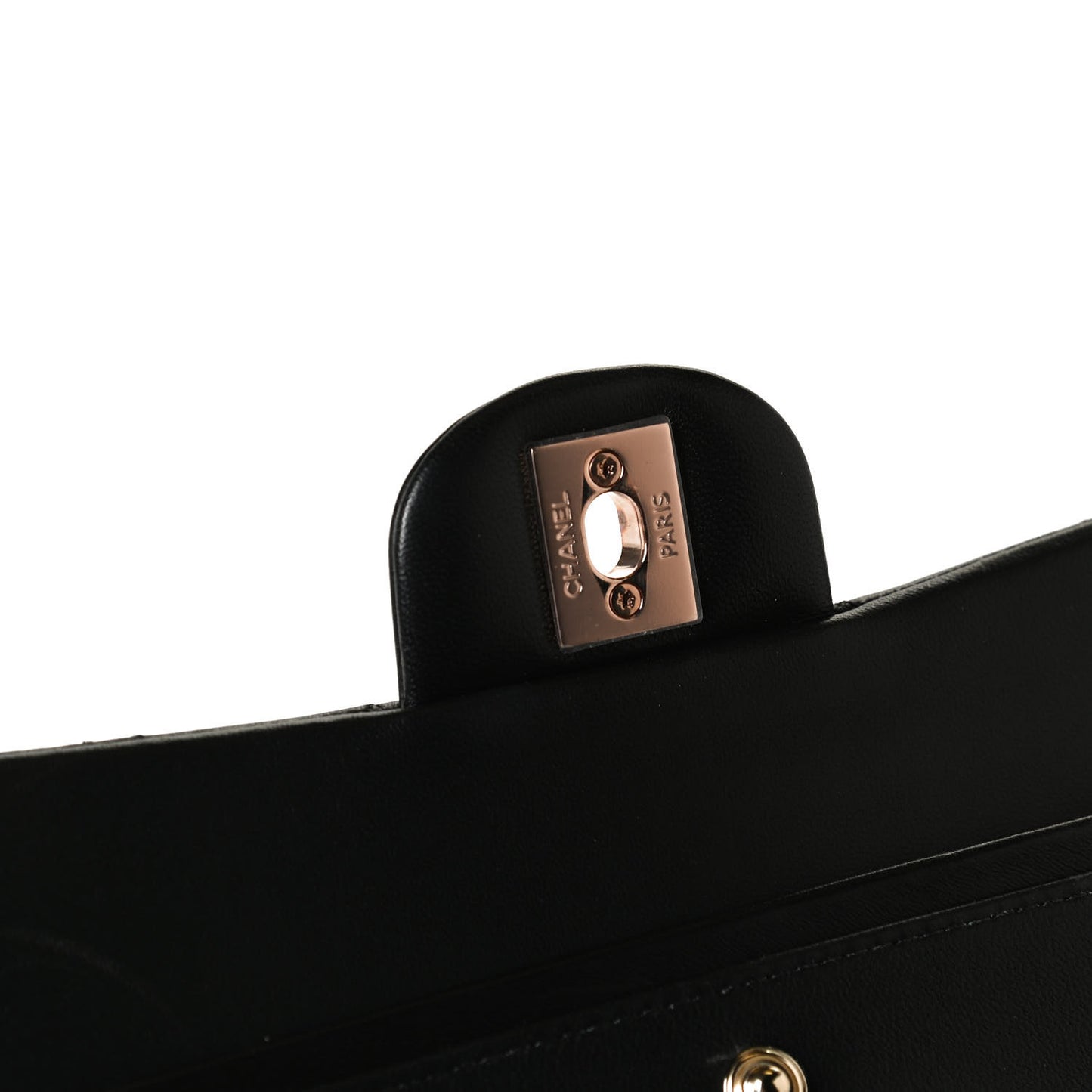 Lambskin Quilted Small Double Flap Black