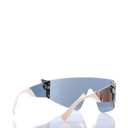Fendi Mirrored Crystal Embellished FFreedom Shield Sunglasses FF 0382/S Pink 4 of 7