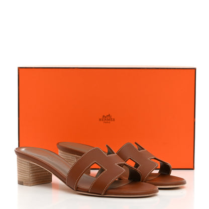 Hermes Calfskin Oasis Sandals 35 Gold 9 of 9