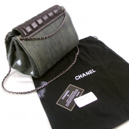 Chanel Denim Leather Square Quilted Flap Bag 3 of 11