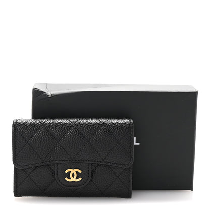 Chanel Caviar Quilted Flap Card Holder Wallet Black 18 of 18