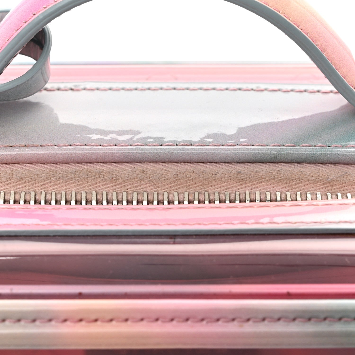 Chanel PVC Patent Calfskin Patent Lambskin Small CC Vanity Case Pink 26 of 31