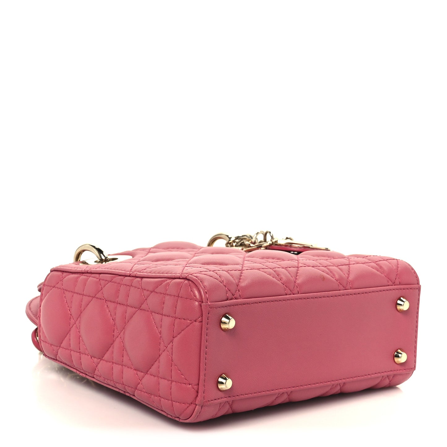 Lambskin Cannage Mini Lady Dior Pink